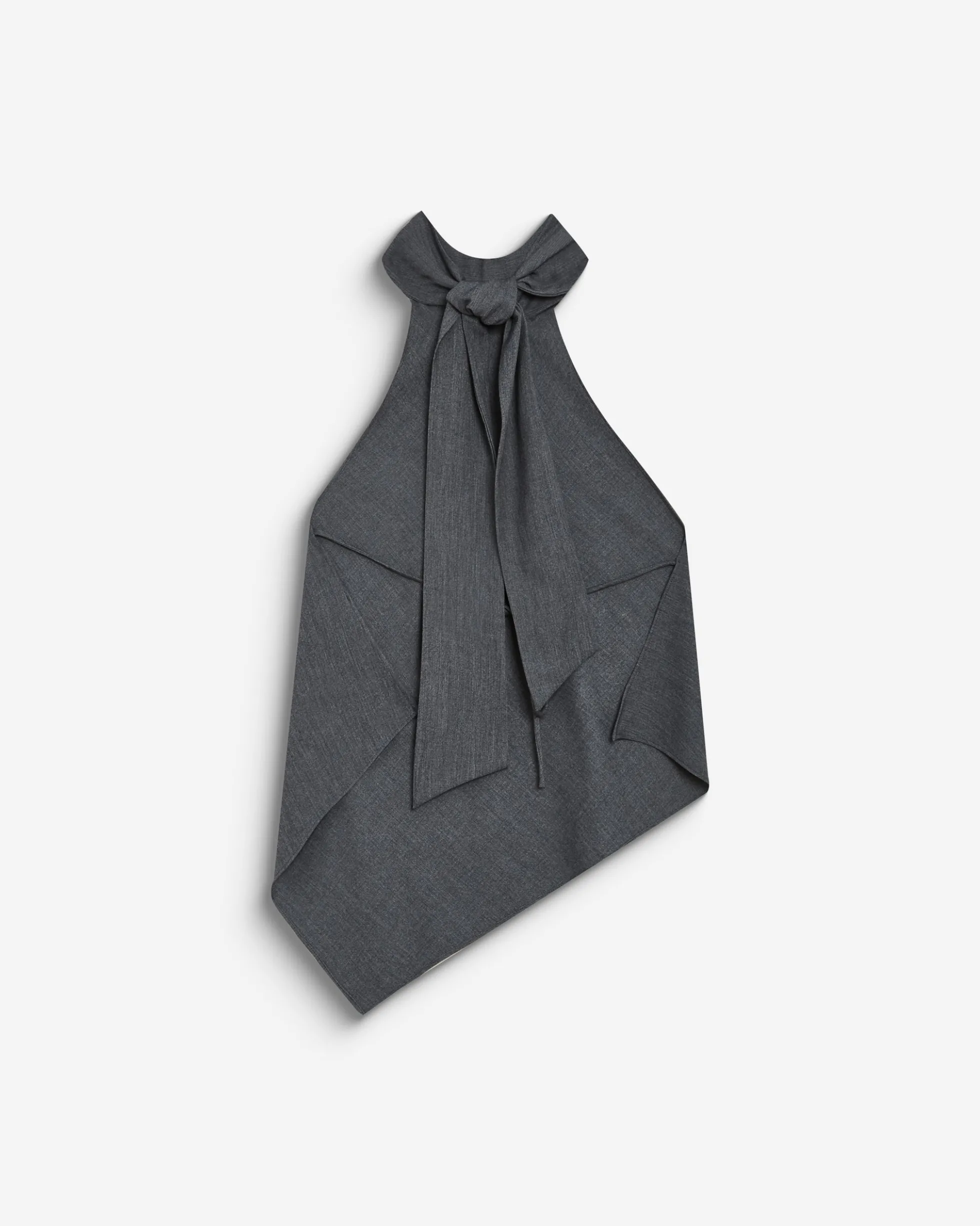 Top asymétrique fluide sans manches dos nu anthracite Binni