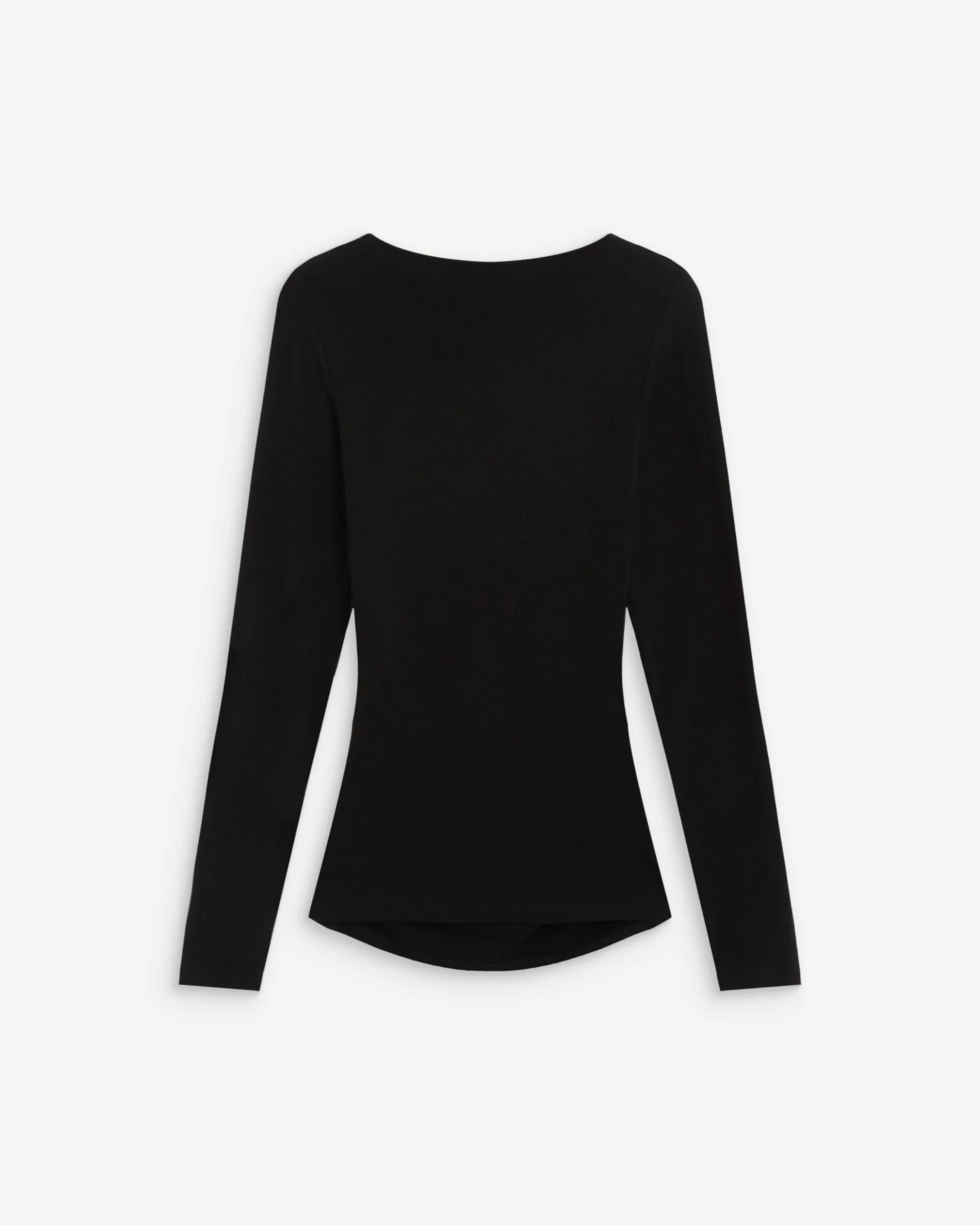 Top froncé col V croisé manches longues noir Azul