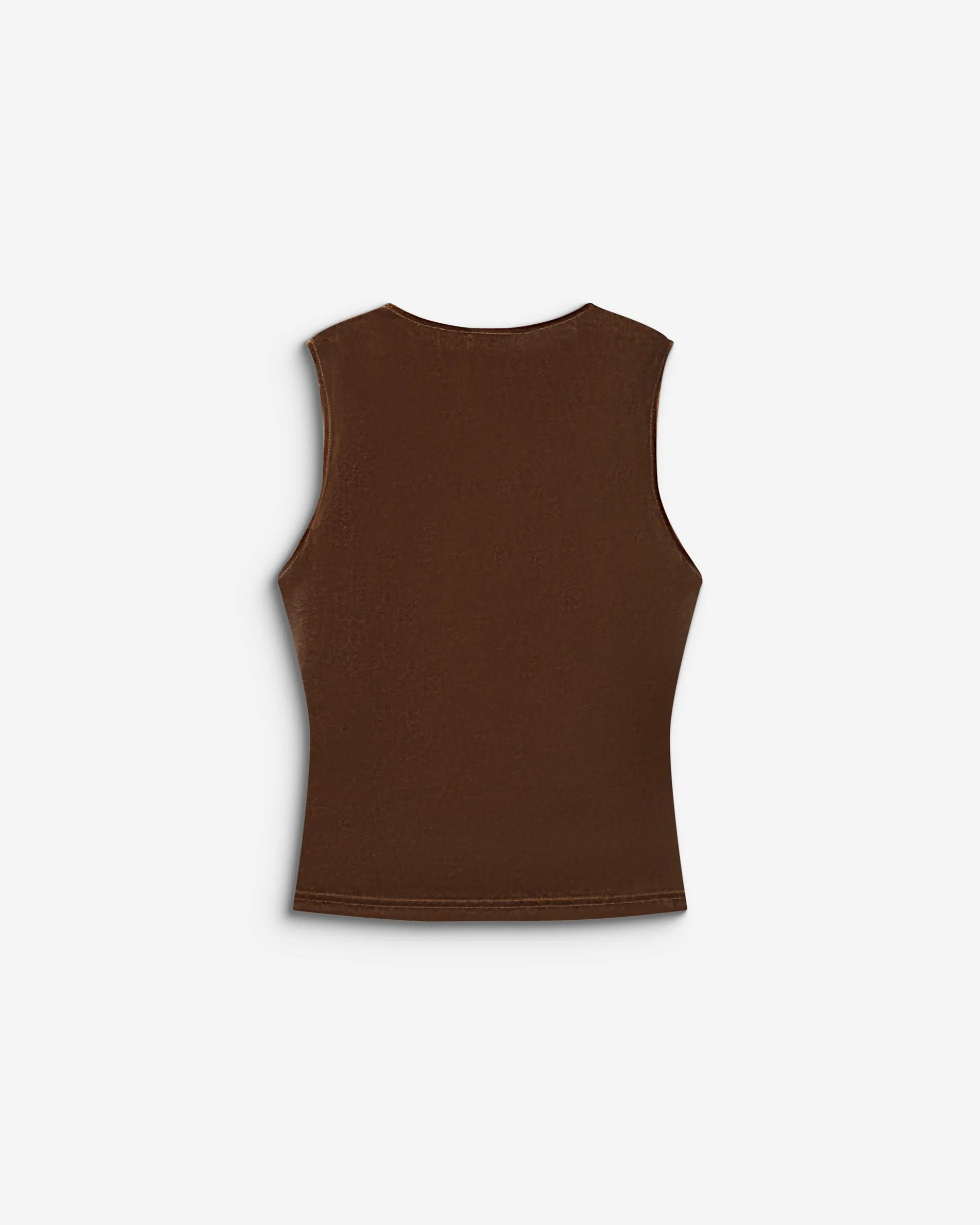 Top velours col V croisé sans manches olive Blitz