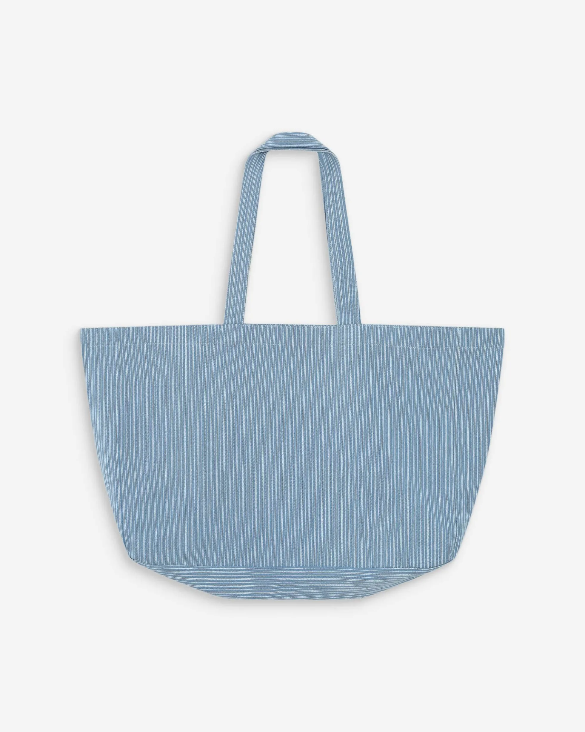 Tote bag large en denim à motif stripedblue Vacation