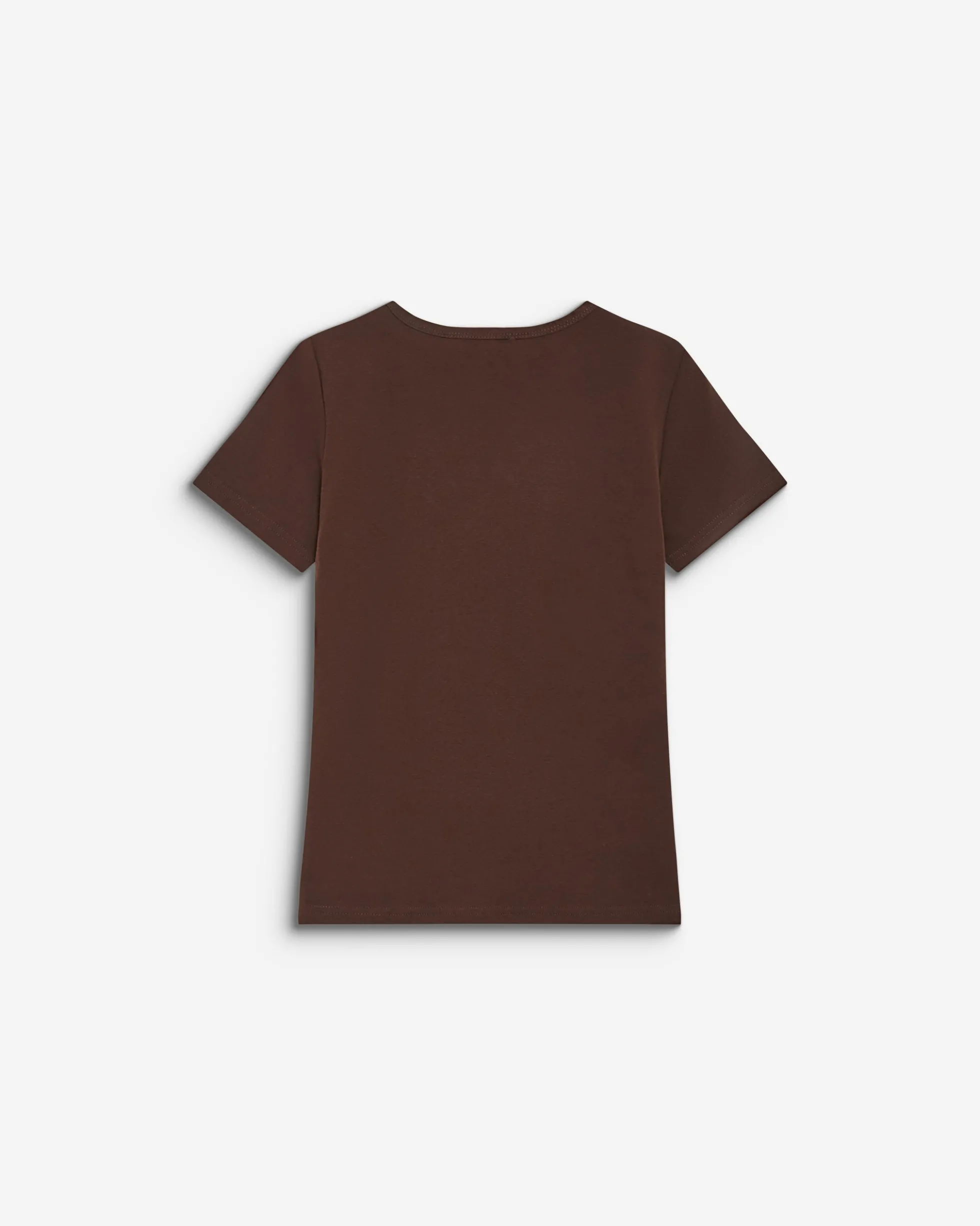 T-shirt ajusté en coton à message velours chocolat Bubble