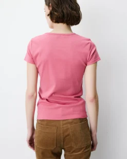 T-shirt col rond à message blush Amoris