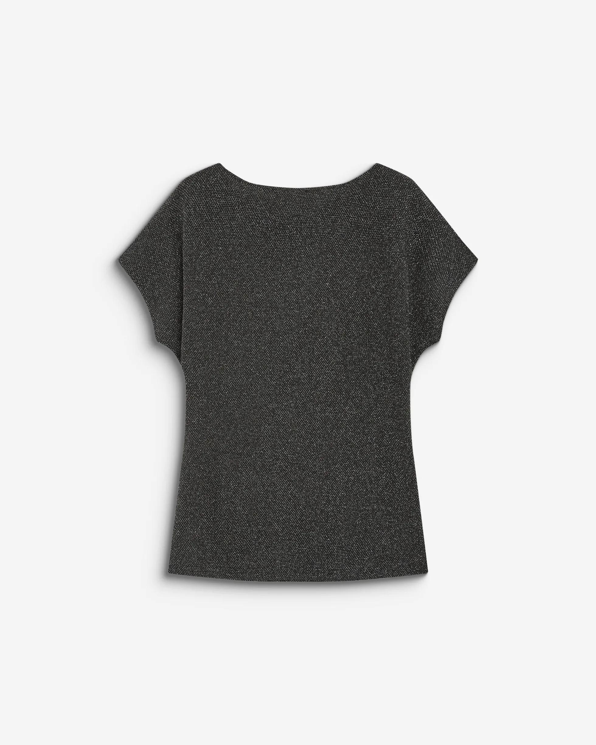T-shirt drapé en jersey lurex manches courtes silver Baly