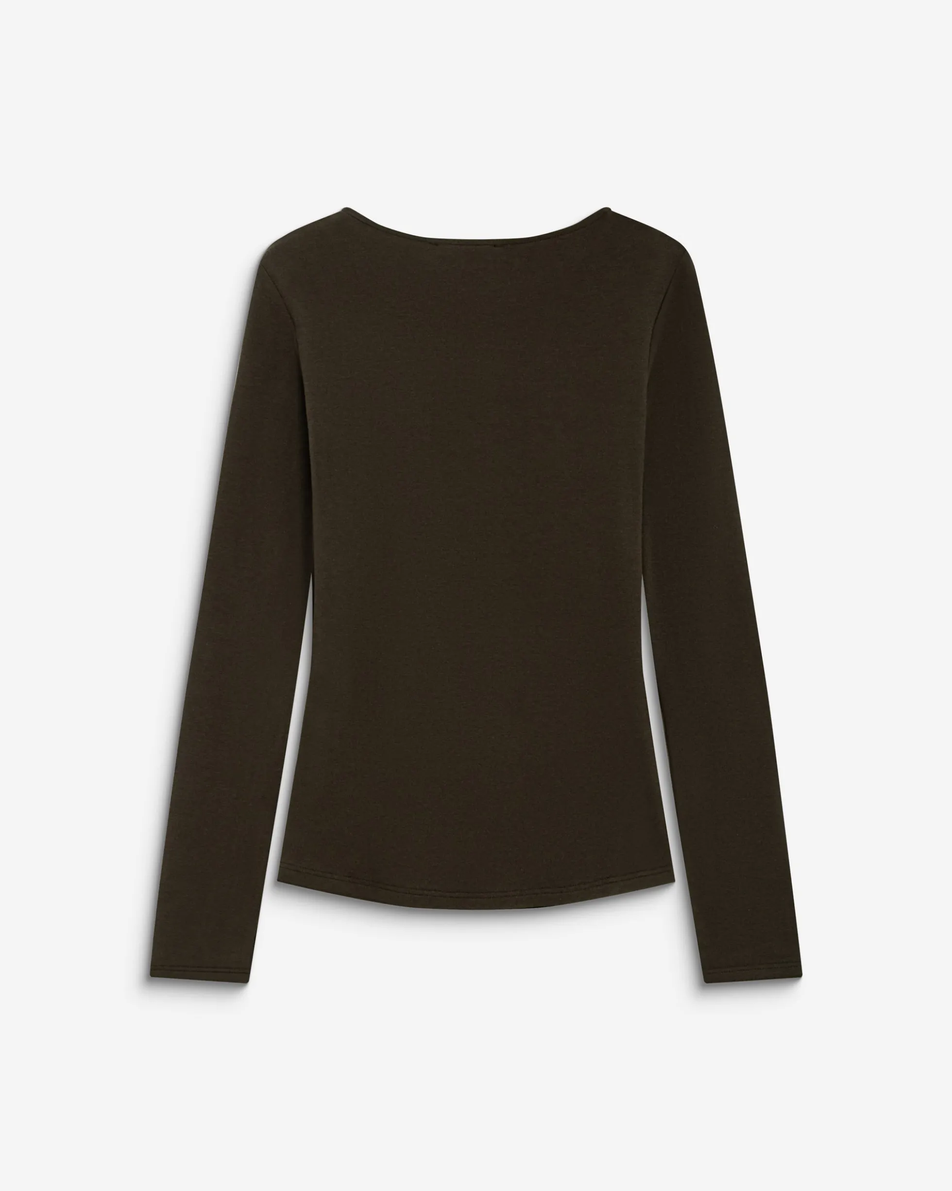 T-shirt drapé près du corps à boucle dorée chocolat Bijou