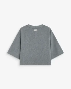 T-shirt oversize court en coton gris Arvel