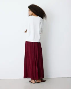 T-shirt oversize en coton à message brodé ecru Borys