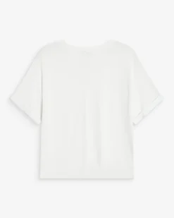 T-shirt oversize en modal col rond ivoire Parma