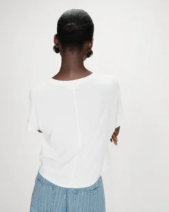 T-shirt oversize en modal col rond ivoire Parma