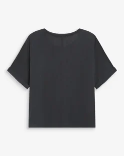 T-shirt oversize en modal col rond carbone Parma