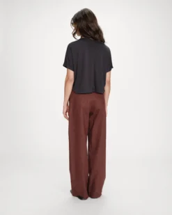 T-shirt oversize en modal col rond carbone Parma