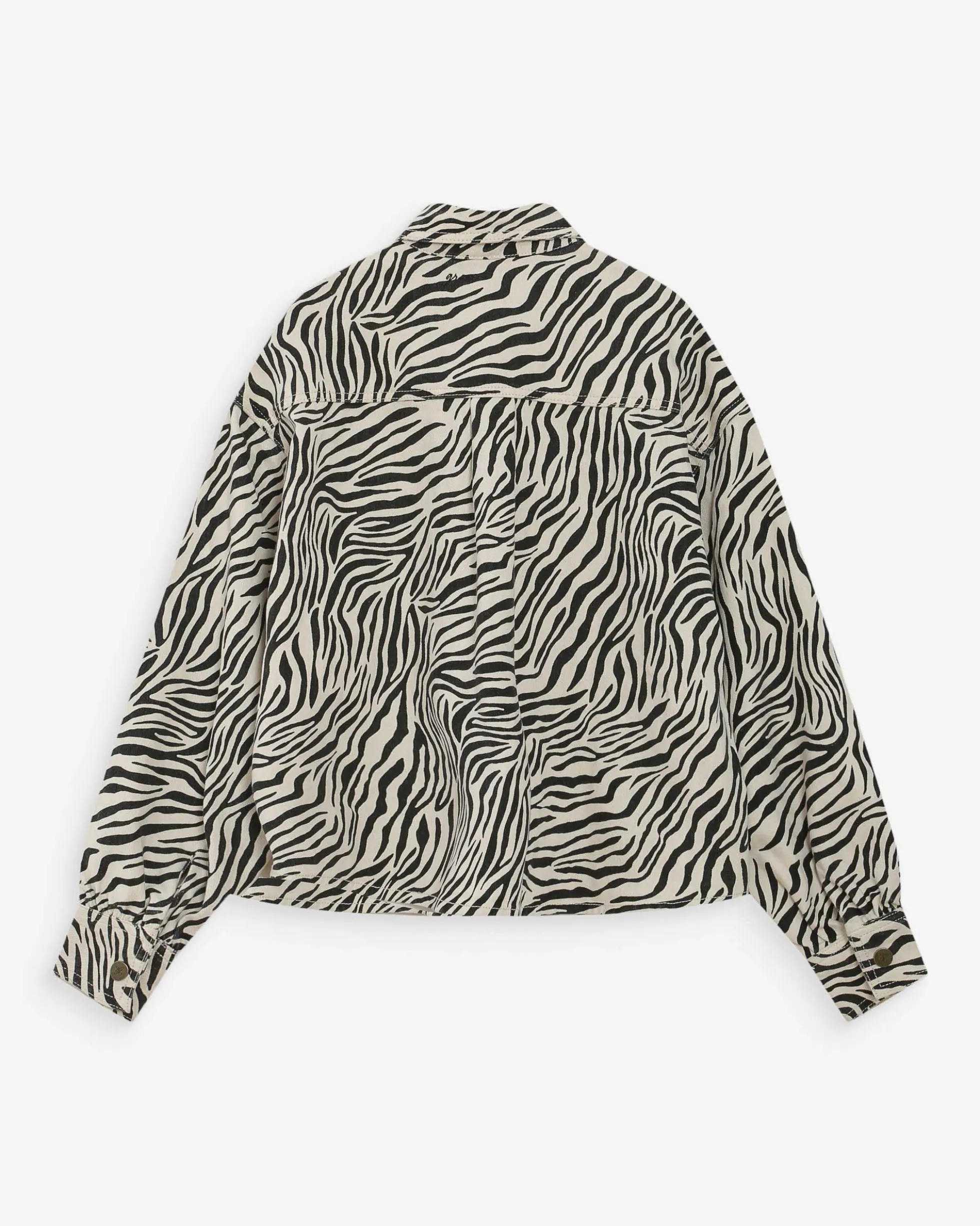 Veste chemise oversize en coton imprimé zebre Vana