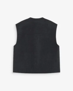Veste sans manches oversize anthracite Adagio