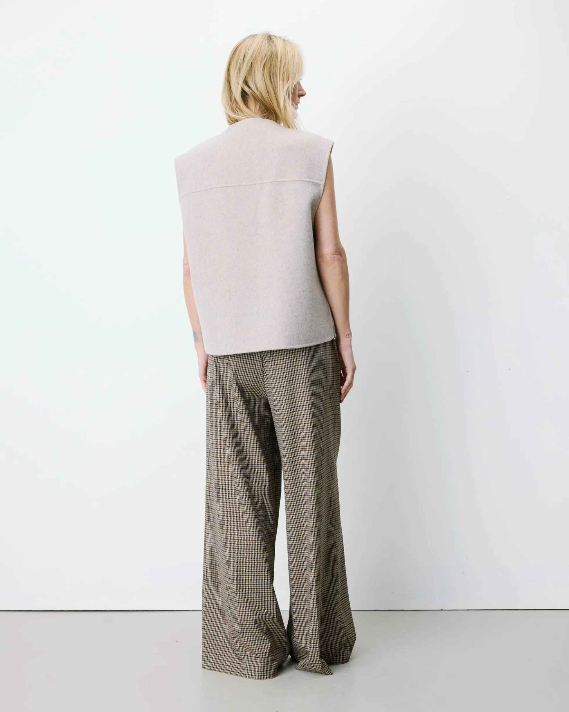 Veste sans manches oversize sable Adagio