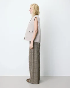 Veste sans manches oversize sable Adagio
